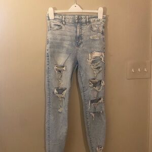 American Eagle Light Blue Distressed Jeans